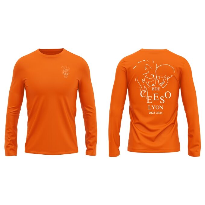 T-Shirt Manches Longues Orange de qualité supérieure - CEESO LYON
