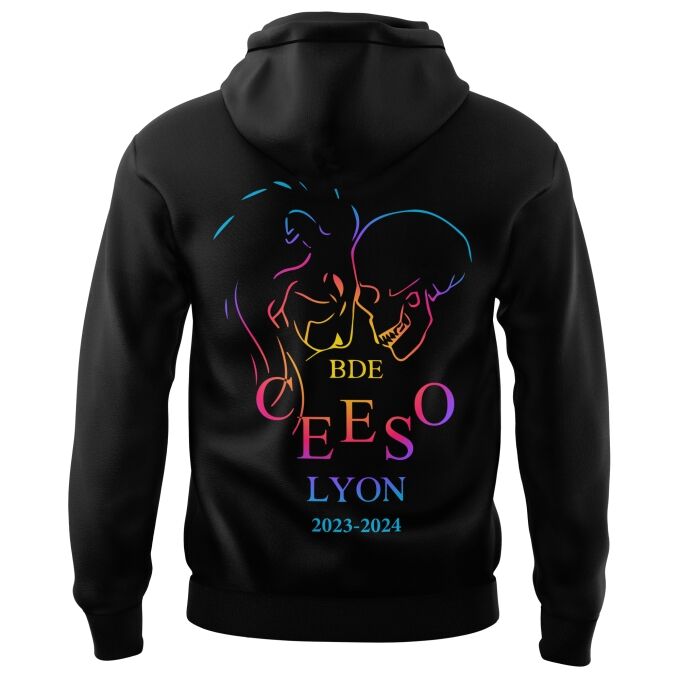 Sweat-shirt à Capuche Noir de qualité supérieure - CEESO LYON