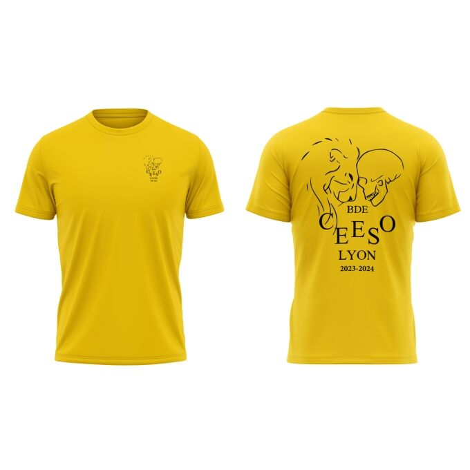 T-Shirt Homme Jaune Or de qualité supérieure - CEESO LYON