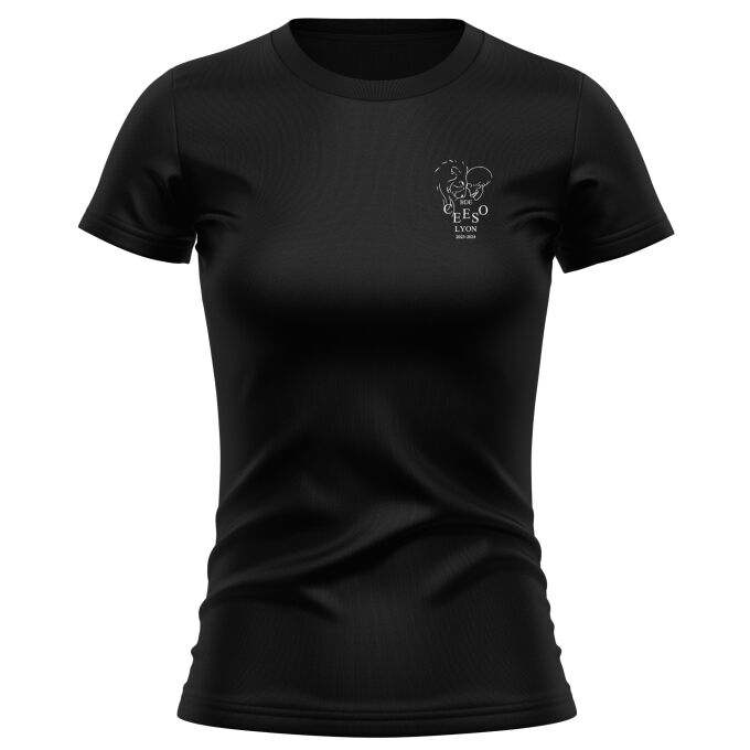 T-Shirt Femme PREMIUM Noir de qualité supérieure - CEESO LYON