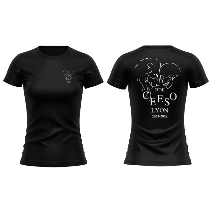 T-Shirt Femme PREMIUM Noir de qualité supérieure - CEESO LYON
