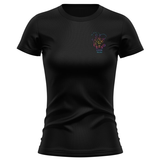 T-Shirt Femme PREMIUM Noir de qualité supérieure - CEESO LYON