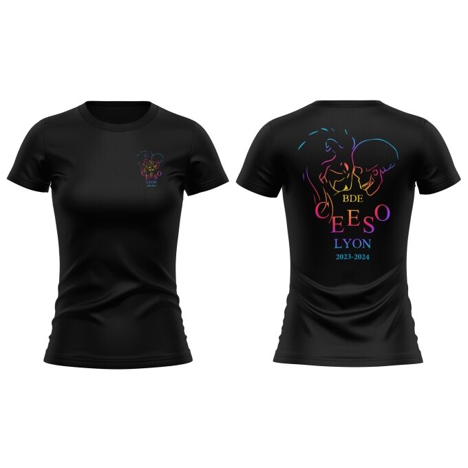 T-Shirt Femme PREMIUM Noir de qualité supérieure - CEESO LYON