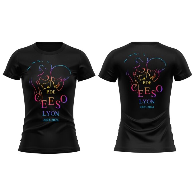 T-Shirt Femme PREMIUM Noir de qualité supérieure - CEESO LYON