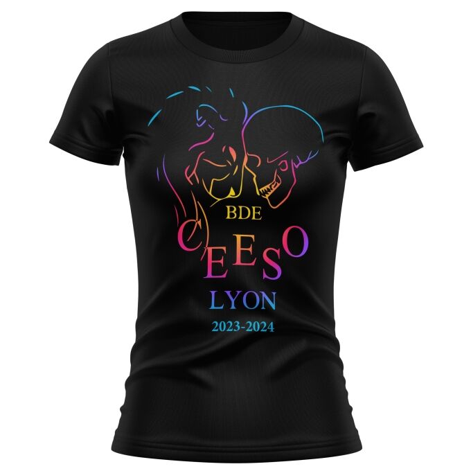 T-Shirt Femme PREMIUM Noir de qualité supérieure - CEESO LYON