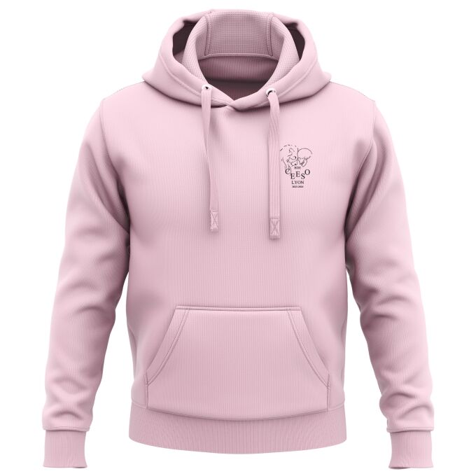Sweat-Shirt à Capuche DELUXE Rose Clair de qualité supérieure - CEESO LYON