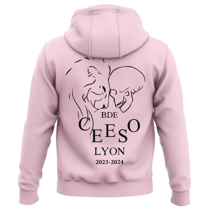 Sweat-Shirt à Capuche DELUXE Rose Clair de qualité supérieure - CEESO LYON