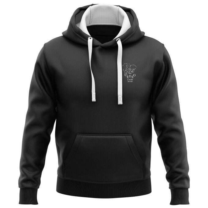 Sweat-Shirt à Capuche DELUXE Noir de qualité supérieure - CEESO LYON