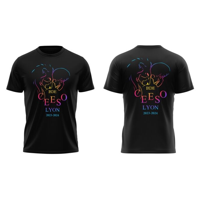 T-Shirt Homme Noir de qualité supérieure - CEESO LYON