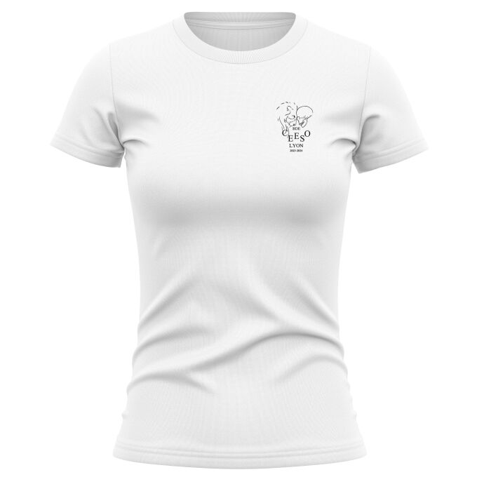 T-Shirt Femme PREMIUM Blanc de qualité supérieure - CEESO LYON