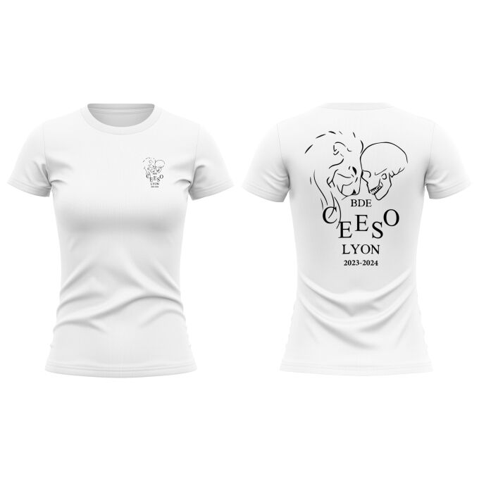 T-Shirt Femme PREMIUM Blanc de qualité supérieure - CEESO LYON