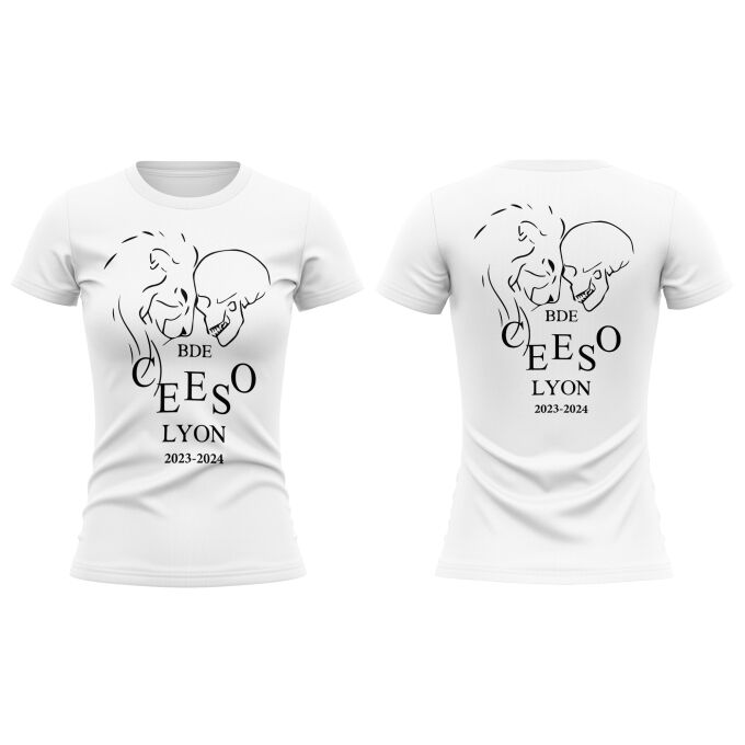 T-Shirt Femme PREMIUM Blanc de qualité supérieure - CEESO LYON