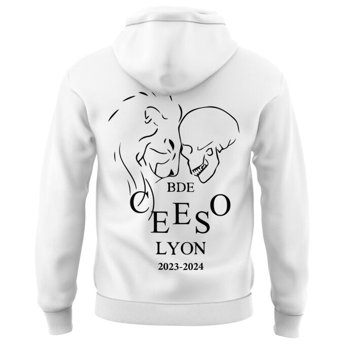 Sweat-shirt à Capuche Blanc de qualité supérieure - CEESO LYON