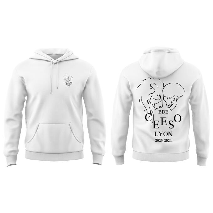 Sweat-shirt à Capuche Blanc de qualité supérieure - CEESO LYON