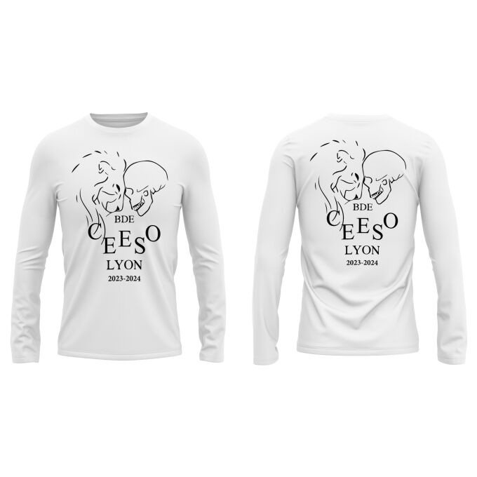 T-Shirt Manches Longues Blanc de qualité supérieure - CEESO LYON
