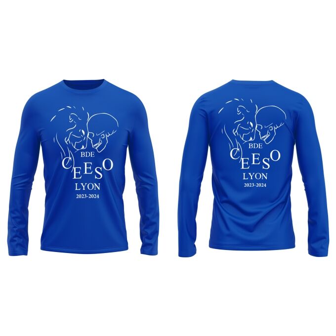 T-Shirt Manches Longues Bleu Roi de qualité supérieure - CEESO LYON